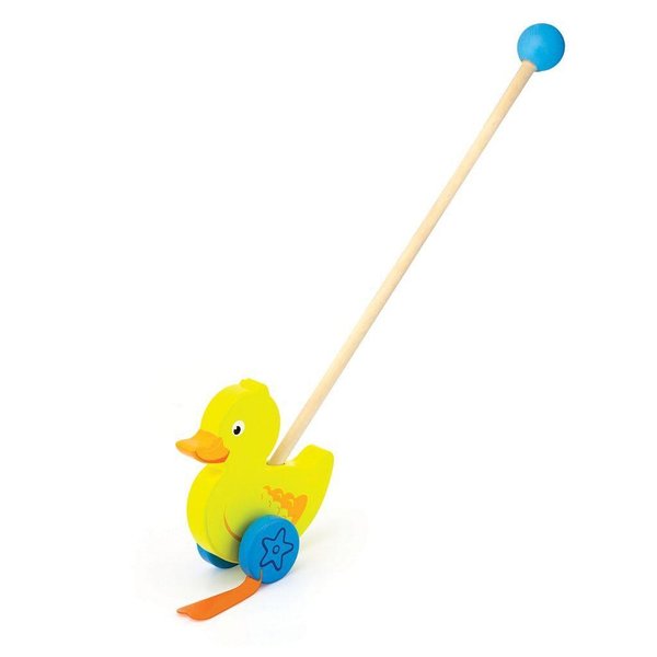 Детска дървена играчка Пате от Viga toys за дърпане  

8