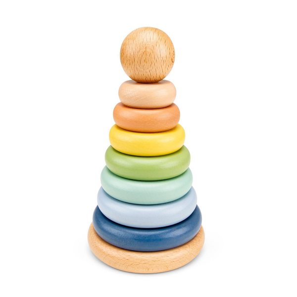 Детска дървена играчка за нанизване, рингове, развива моториката, марка New Classic Toys  

13