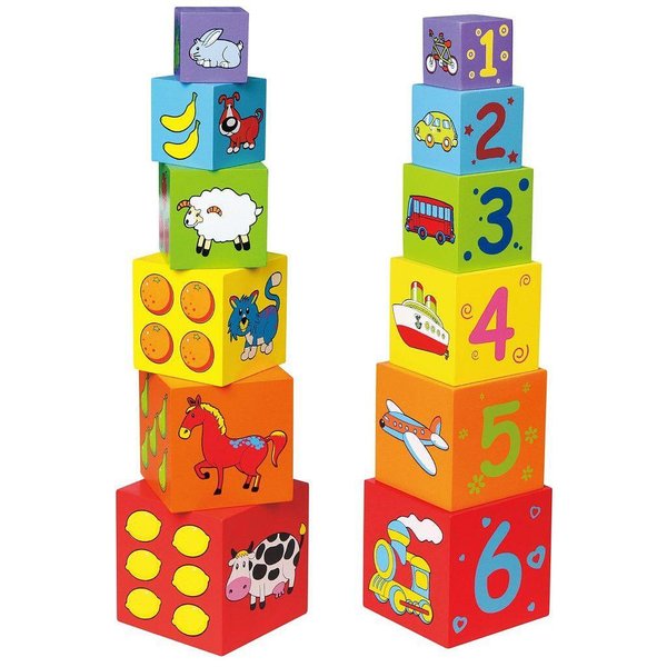 Дървени кубчета за деца Viga toys, образователна игра за развитие и забавление  

18