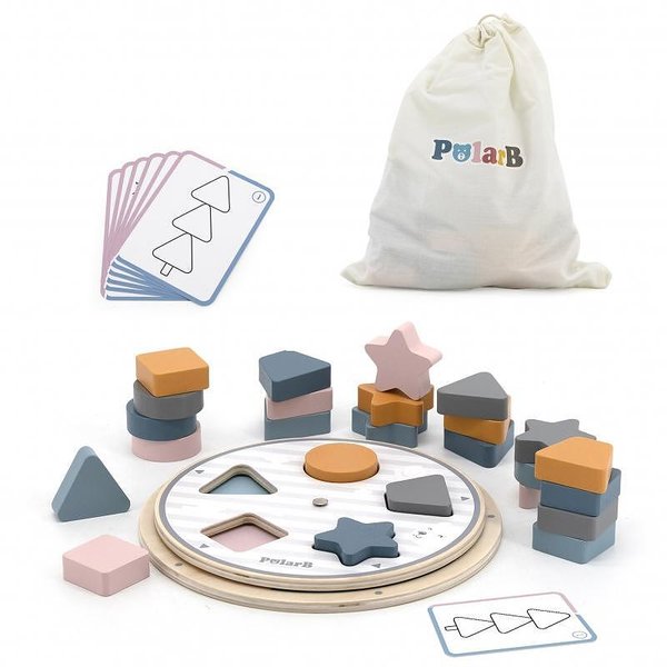 Дървен сортер за форми и цветове Polar B от Viga toys, образователна игра за деца  

12