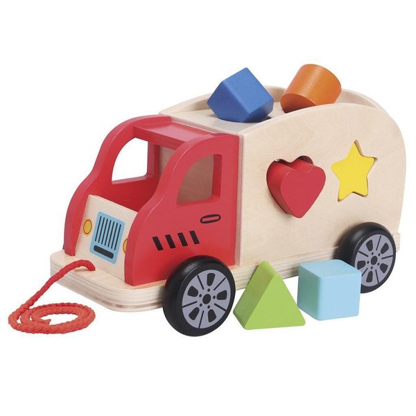 Детски дървен камион за сортиране и игра от New Classic Toys, образователна играчка за деца  

6