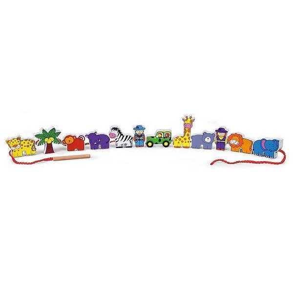 Дървен комплект за нанизване с животни, Viga Toys

13.