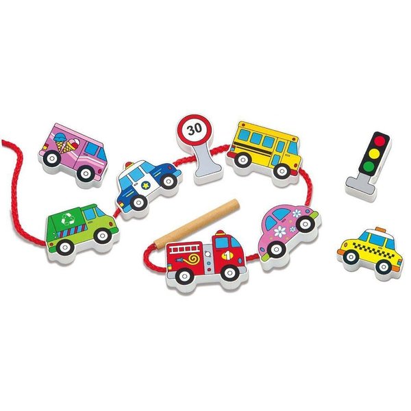 Дървен комплект за нанизване на превозни средства, Viga Toys

10.