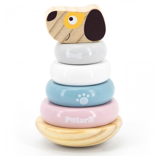 Дървена играчка за нанизване на рингове с кученце Polar B, Viga Toys

6.