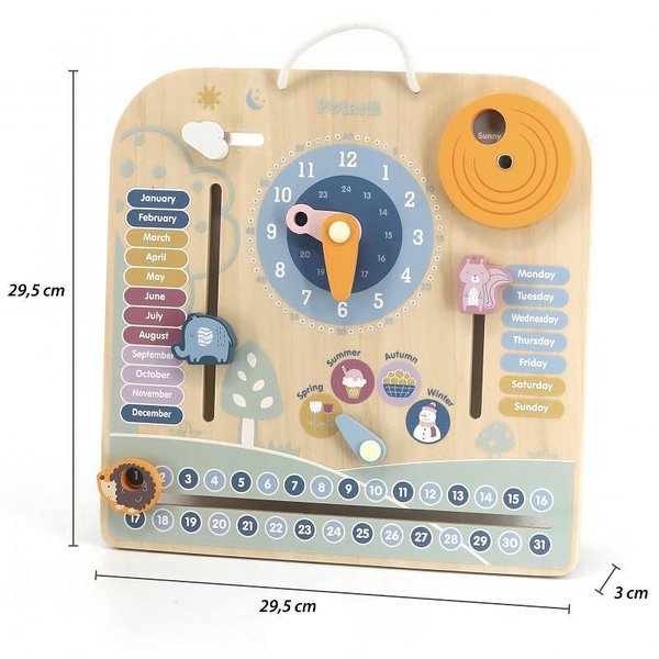 Детски дървен календар с часовник Polar B, Viga Toys, образователна игра

5.