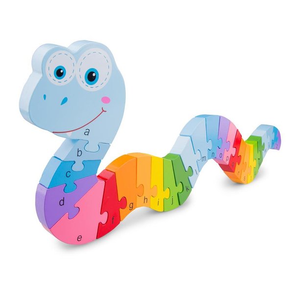 Пъзел за учене на английската азбука – Змия от New Classic Toys, за деца.  

19