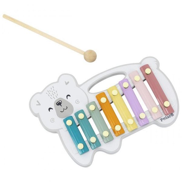 Детски ксилофон с мече Polar от Viga toys, подходящ за малки музиканти.  

9