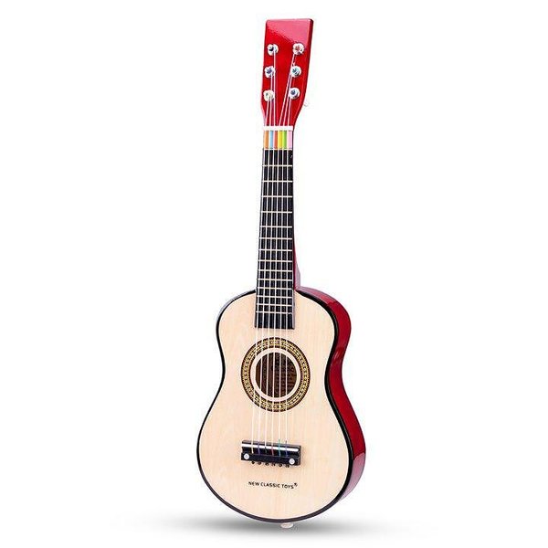 Детска класическа дървена китара от New Classic Toys, музикална играчка за деца, подходяща за развитие на музикалните умения, на цена 25 лв  

14