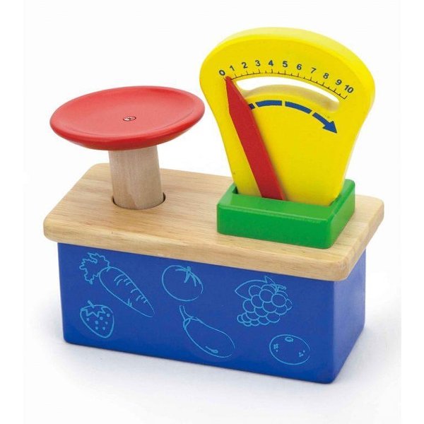 Детски дървен кантар от Viga Toys, дървена играчка за развитие на моторика и търговски умения, на цена 18.87 лв  

8