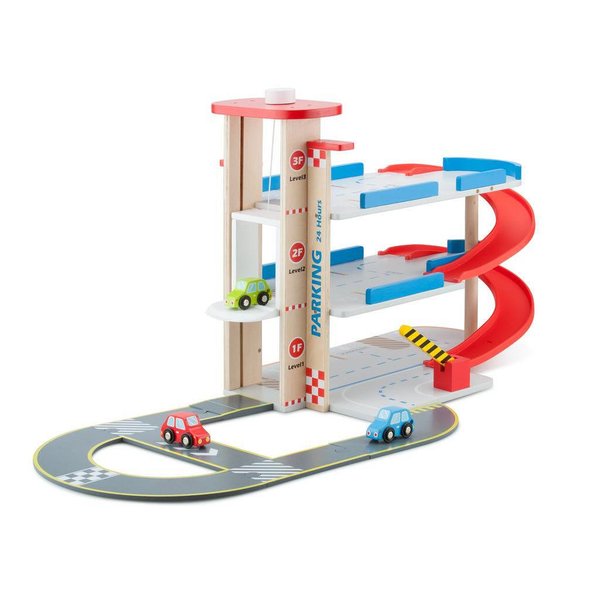 Детски дървен гараж на три етажа New Classic Toys