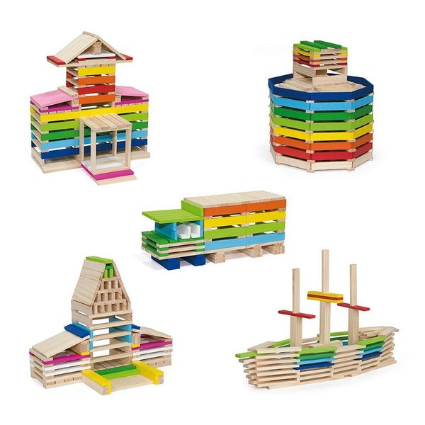 Детски дървен конструктор от 250 блокчета, развива умения, Viga toys  

16