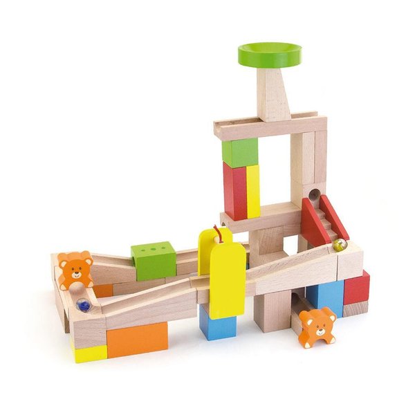 Детски дървен конструктор с писта и топчета, 2 в 1, Viga toys  

13