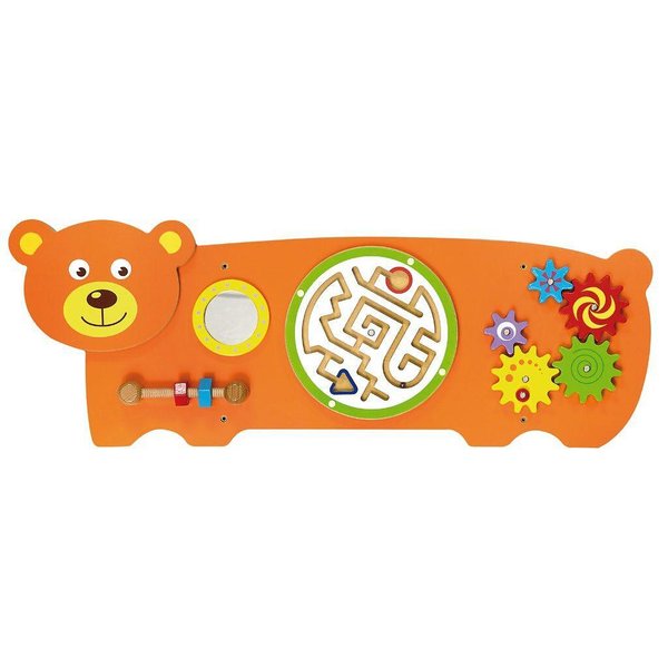 Дървена игра за стена с мече от Viga toys, детски декор, дървени играчки  

4