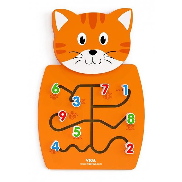 Детска дървена образователна игра за стена – Коте Viga toys, за учене и развитие

20.