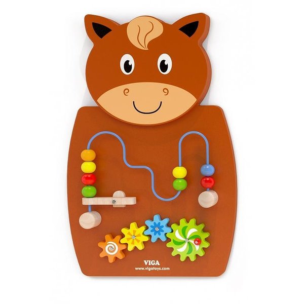 Детска дървена игра за стена – Конче Viga toys, за развитие и украса

18.