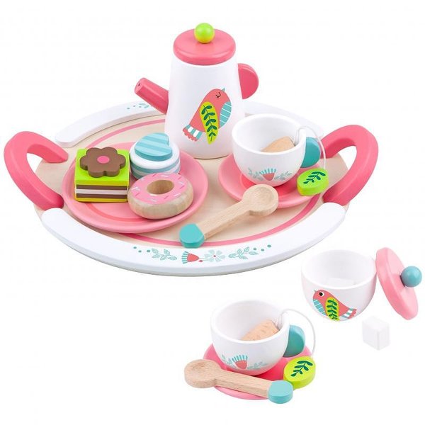 Детски дървен сервиз за чай, за игра и ролеви игри, от Tooky Toy, снимка  

13.