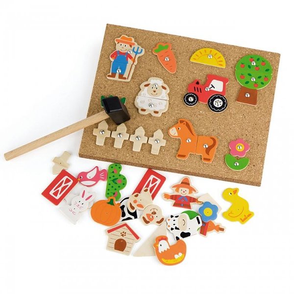 Детска дървена играчка ферма, за развитие на сръчност, от Viga Toys, снимка  

6.