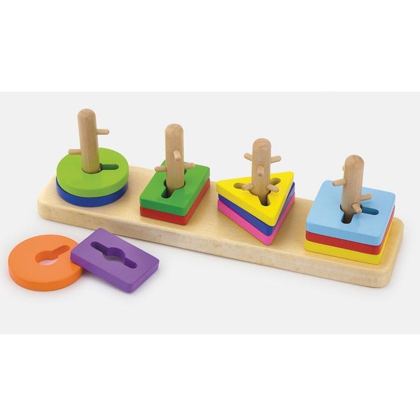 Играчка за нанизване с цветове, дърво

40.