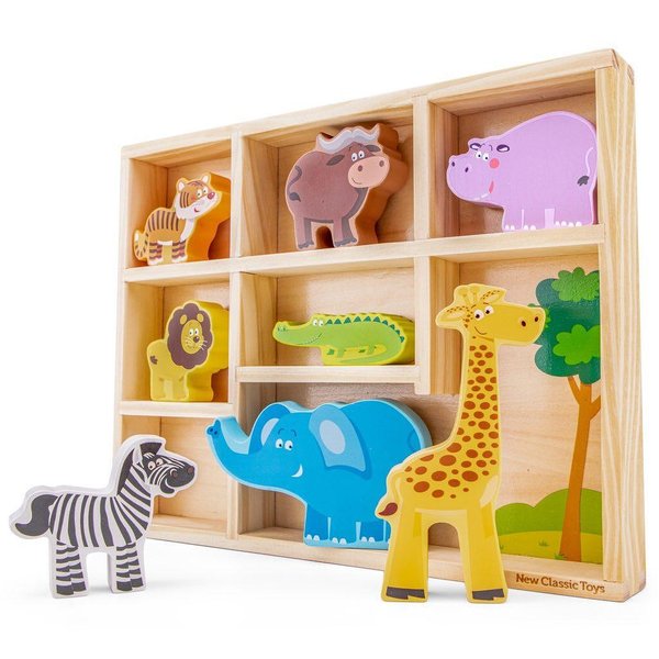 Детски дървени фигурки с диви животни, New Classic Toys