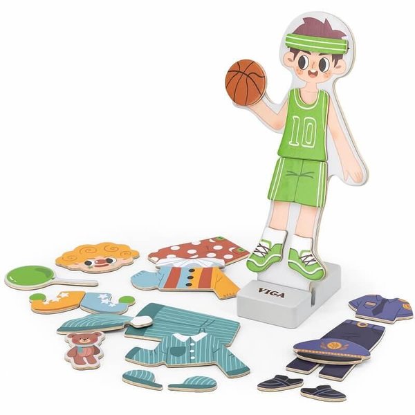 Детска ролева игра "Облечи Момчето" Viga Toys, дървена играчка

11