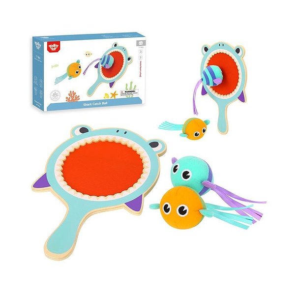 Дървена образователна игра за деца "Нахрани акула" Tooky Toy

6