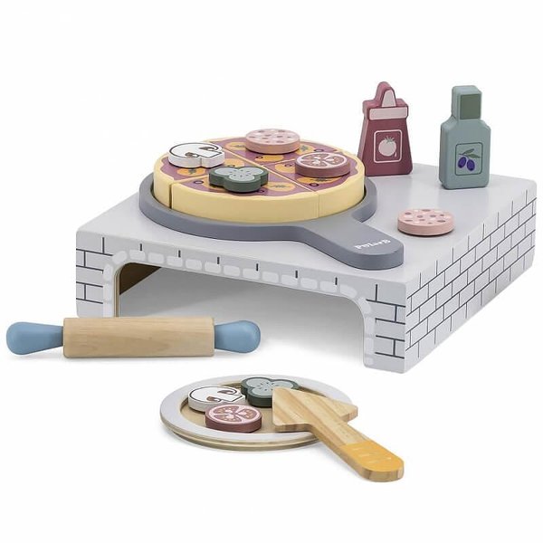 Детска дървена игра за приготвяне на пица, Viga Toys, образователна игра

5