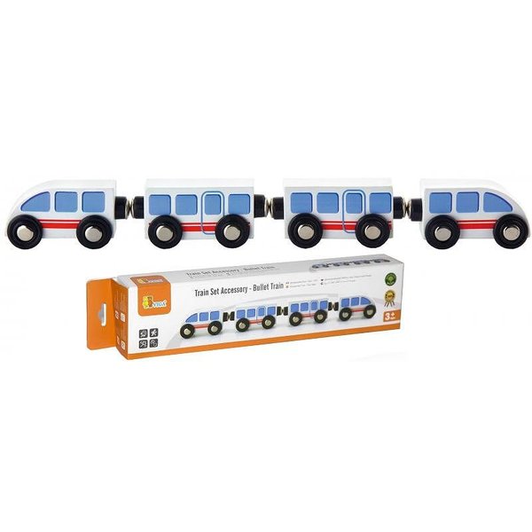 Детски дървен влак стрела - дървена играчка от Viga toys — продуктова снимка