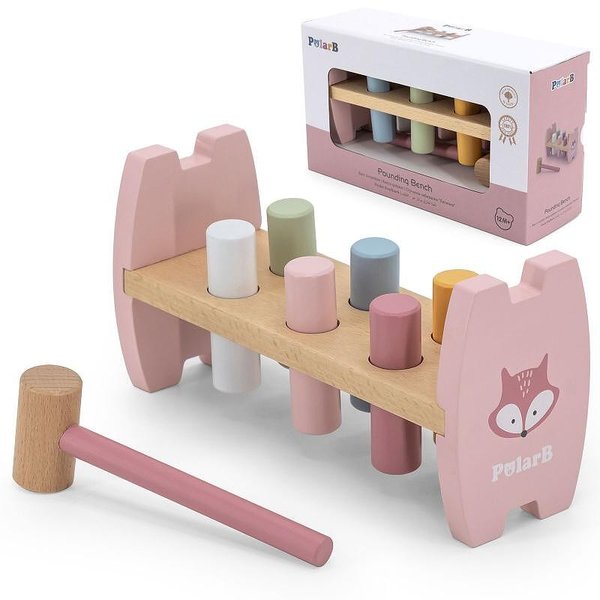 Дървена играчка с чукче Лисиче от Viga Toys, за развитие на координация и сръчност при децата  

18