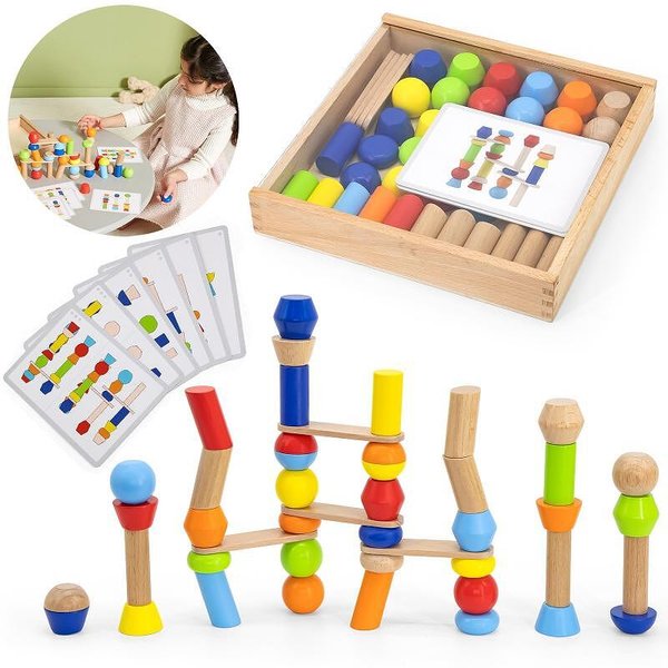Дървени фигури за баланс от Viga Toys, за Монтесори обучение, цена 28.07 лв  

14