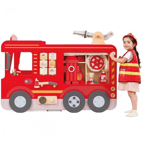 Детска пожарна станция за игра, дървена конструкция, Viga Toys, за ролеви игри и забавление, за детски стаи и градини  

5.