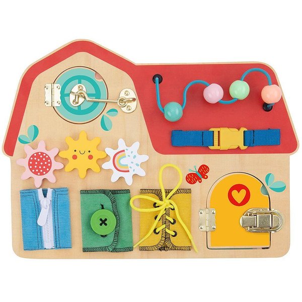 Дървена образователна дъска за стена, 8 активности, развива умения, марка ooky Toy  

20