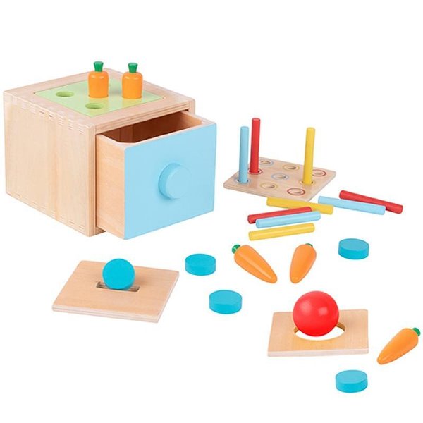 Монтесори дървена игра, 4 в 1, морковче, образователна игра, марка ooky Toy  

19