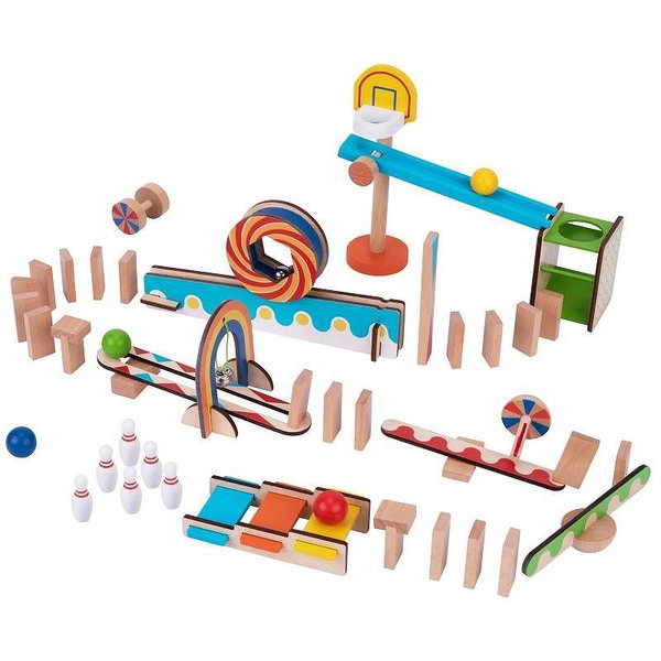 Дървено домино с активности, образователна игра, марка ooky Toy  

17